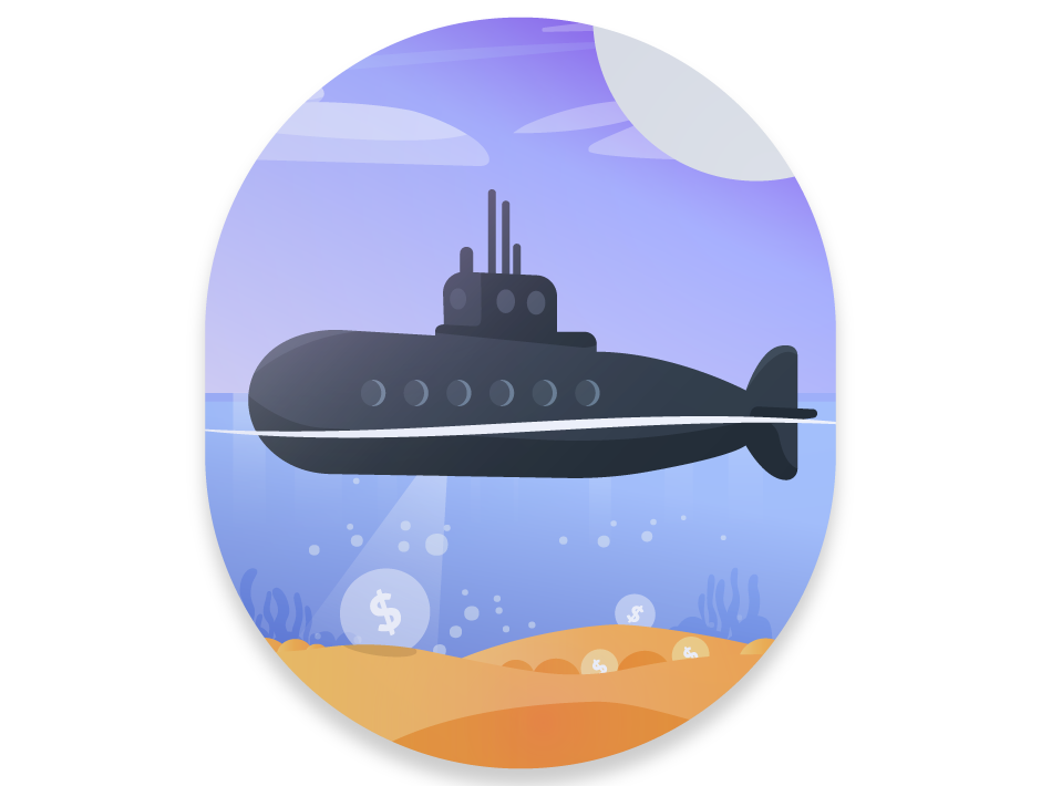 A WebPT Red October submarine hunting for receivables for WebPT clinics. 